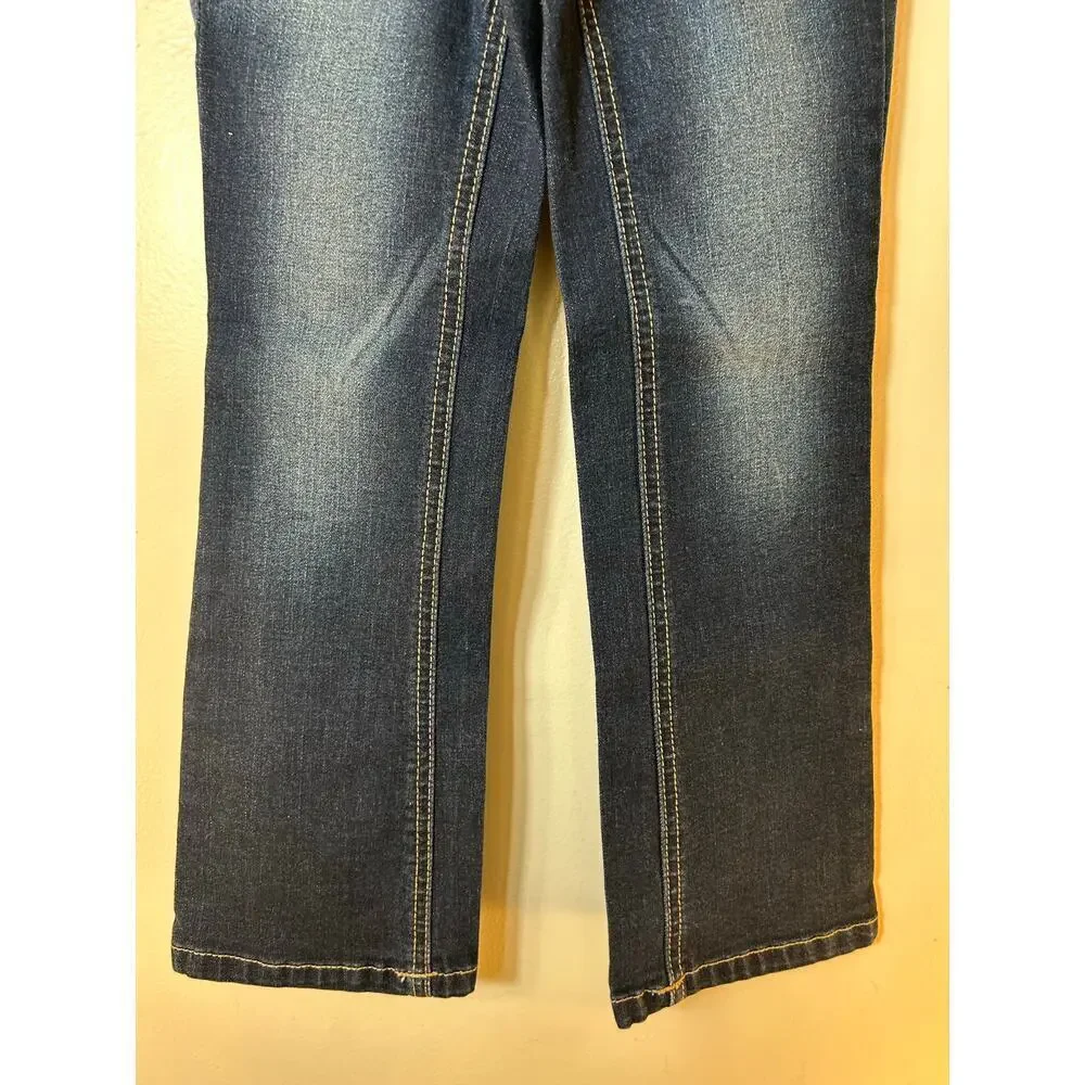 JUSTICE Girl’s Dark Wash Midrise Boot Cut Jeans / Size: 6 Slim